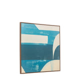 Chromatic Flow Square Abstract Canvas – Topaz