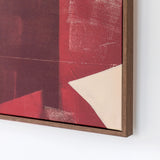 Chromatic Flow Square Abstract Canvas – Red