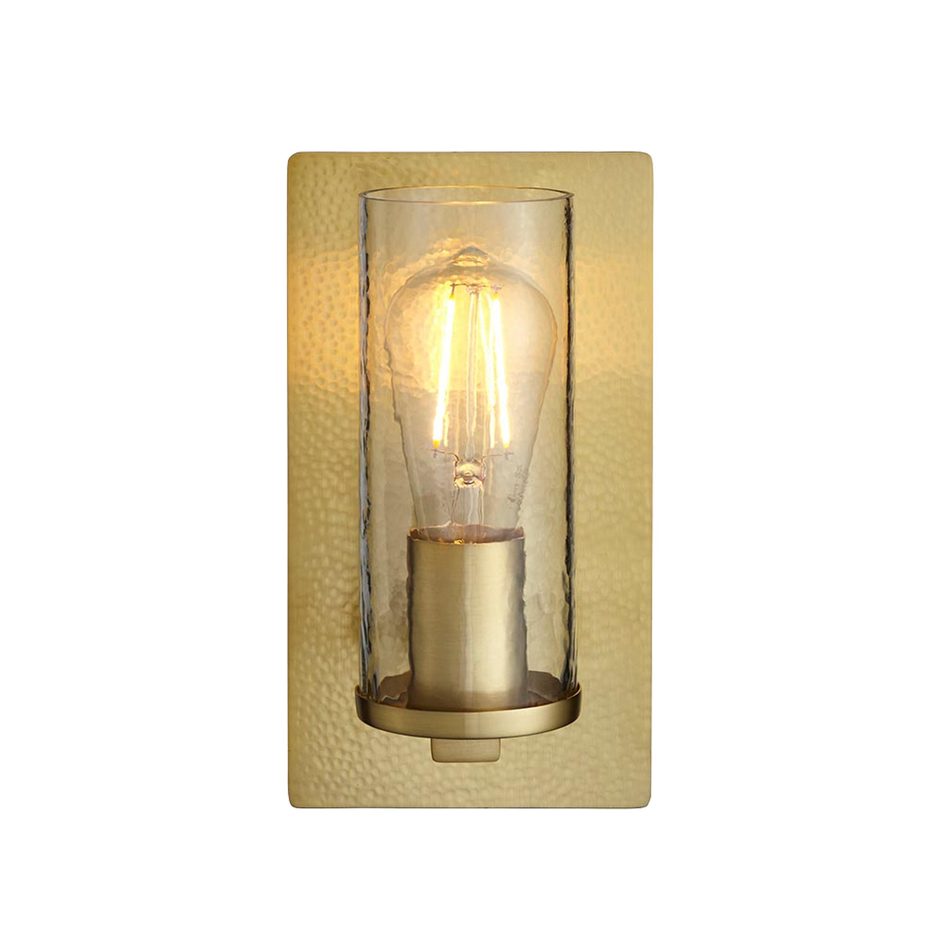 Cinder Wall Light – Hammered Brass
