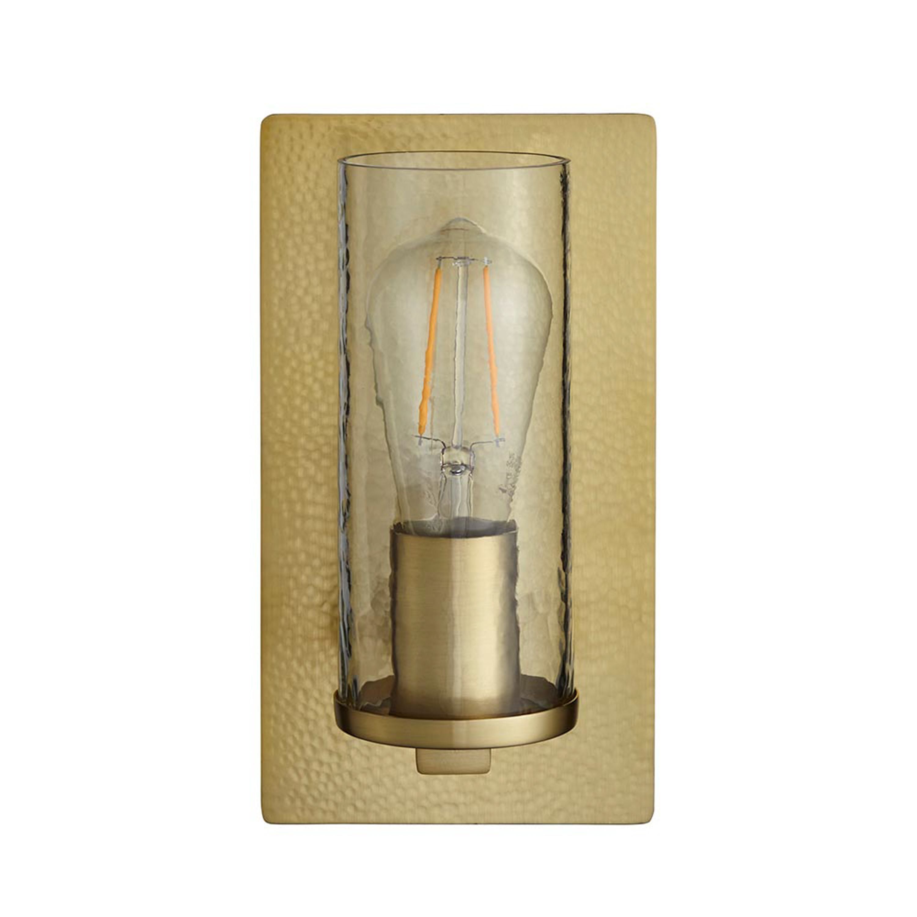 Cinder Wall Light – Hammered Brass
