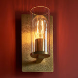 Cinder Wall Light – Hammered Brass