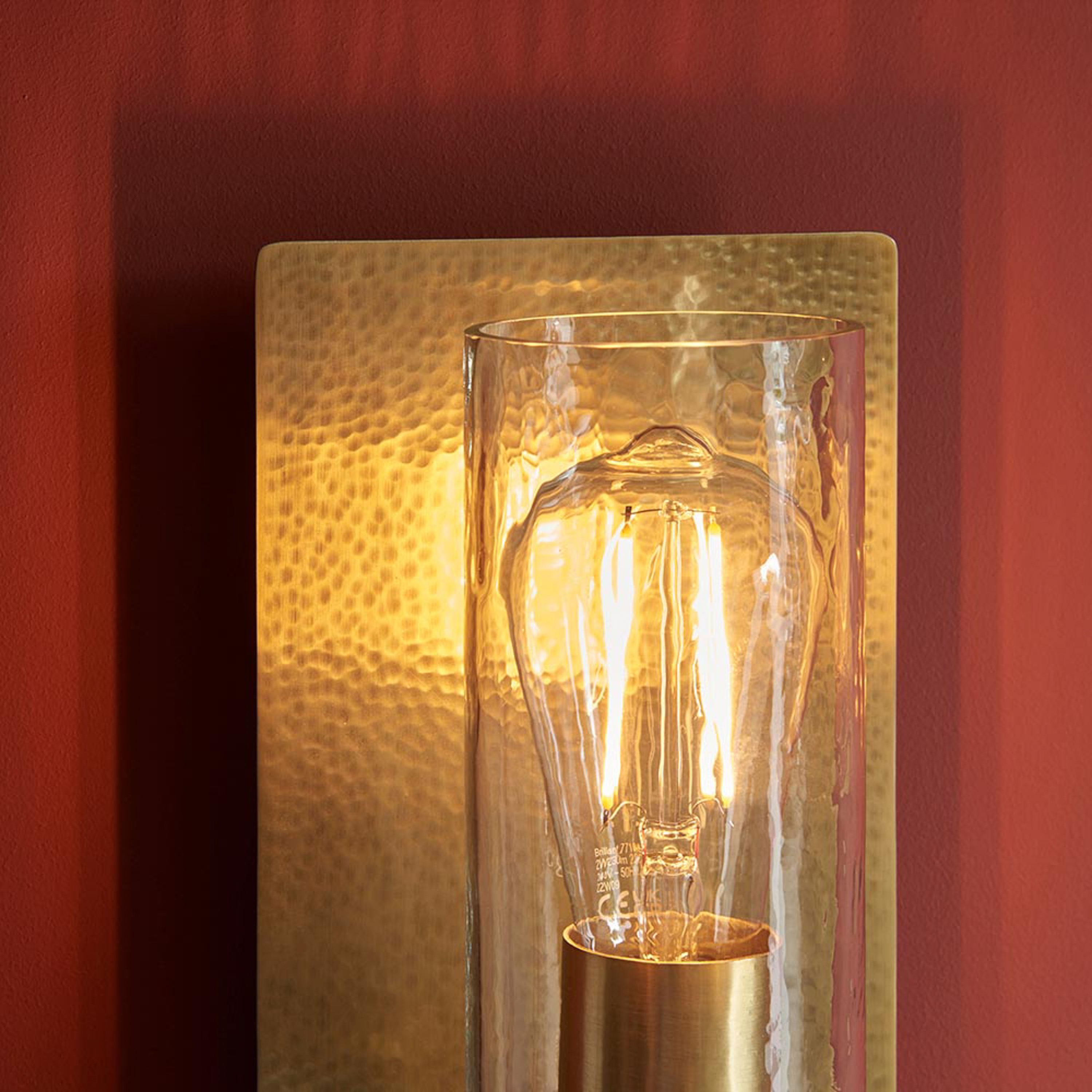 Cinder Wall Light – Hammered Brass