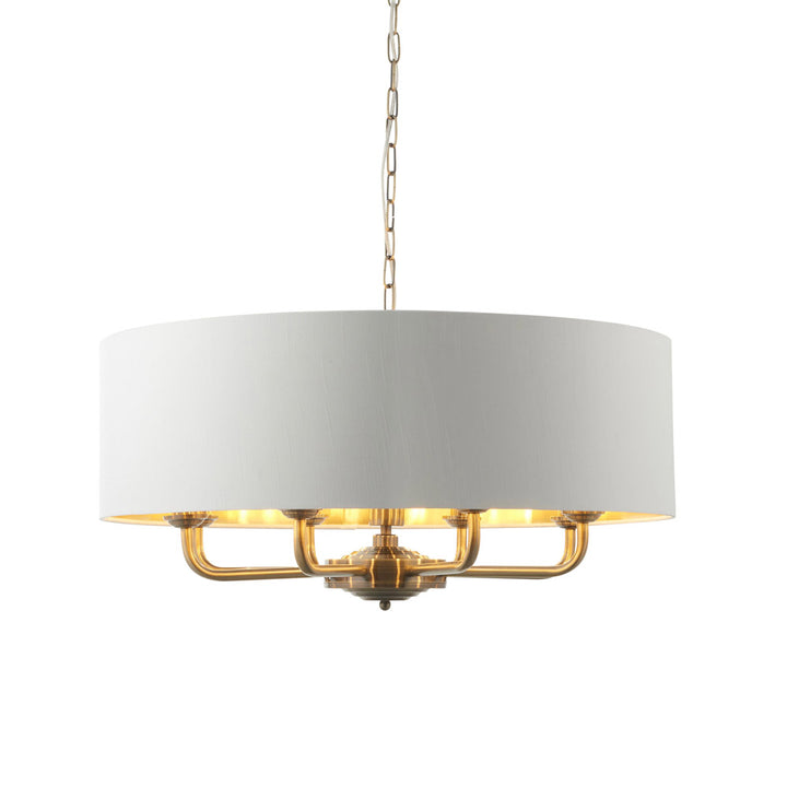 Clereleigh Pendant Light in Antique Brass – 8 Lights