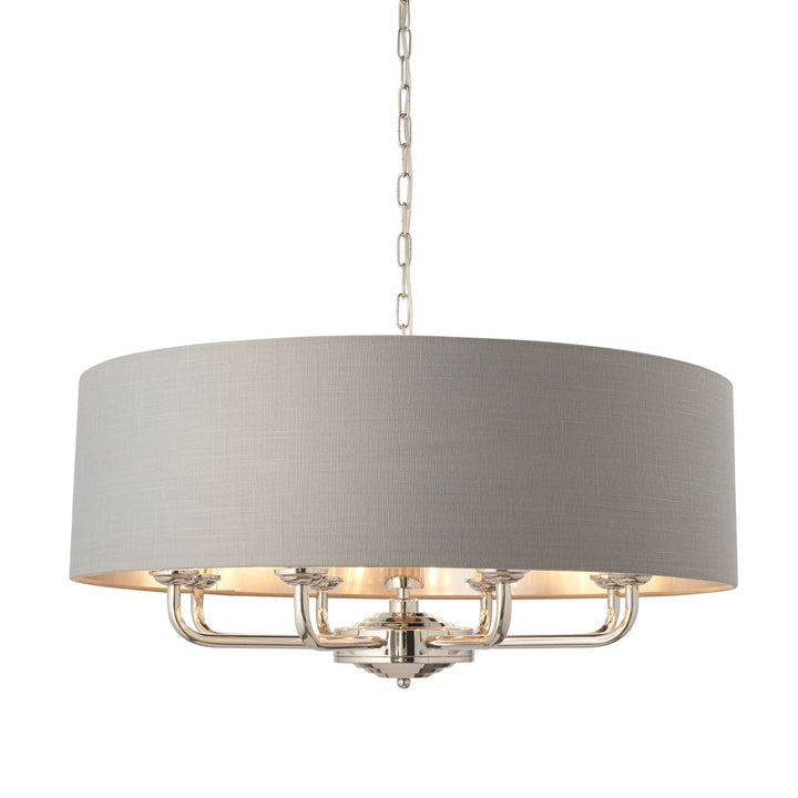 Clereleigh Pendant Light in Nickel – 8 Lights