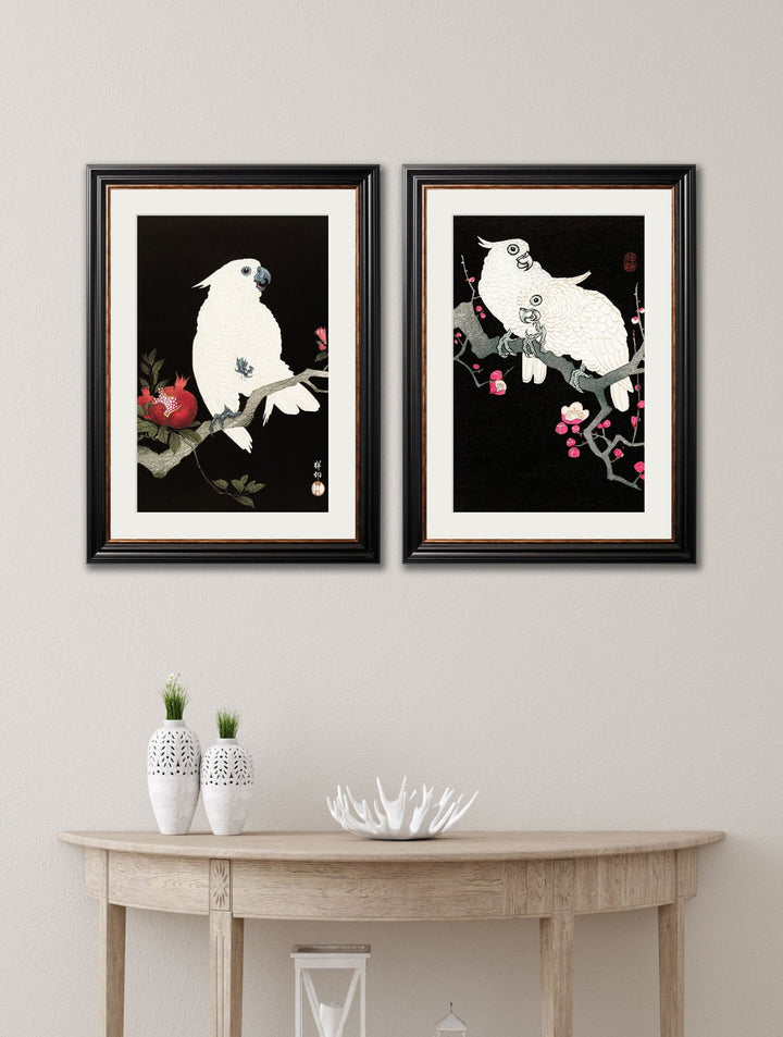 Cockatoos by Ohara Koson – York Slim Framed Print