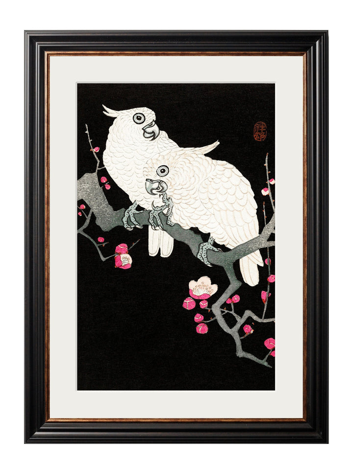 Cockatoos by Ohara Koson – York Slim Framed Print