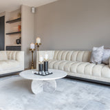 Richmond Interiors Beaudy Sofa in White Chenille