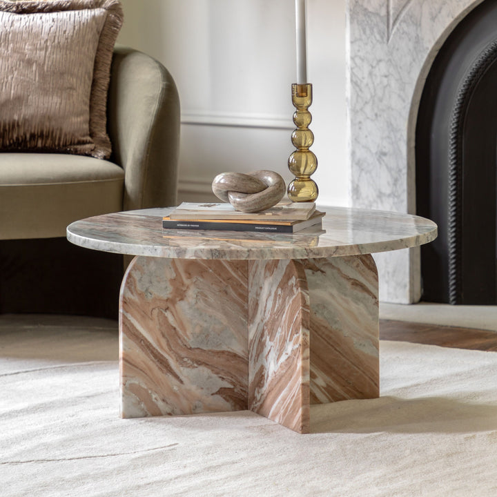 Corbin Coffee Table – Natural Marble