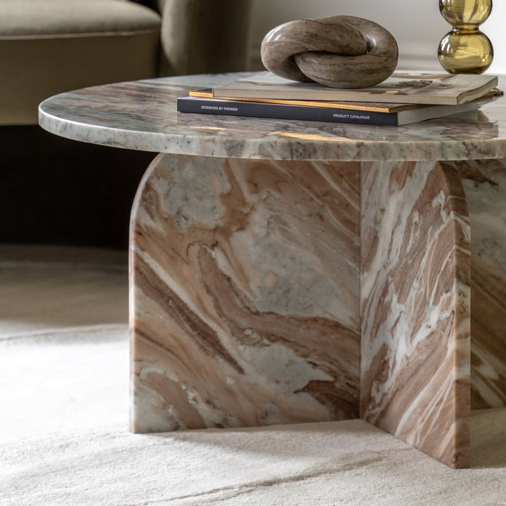 Corbin Coffee Table – Natural Marble