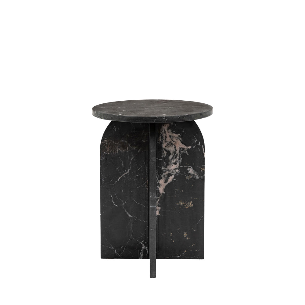 Corbin Side Table – Black Marble