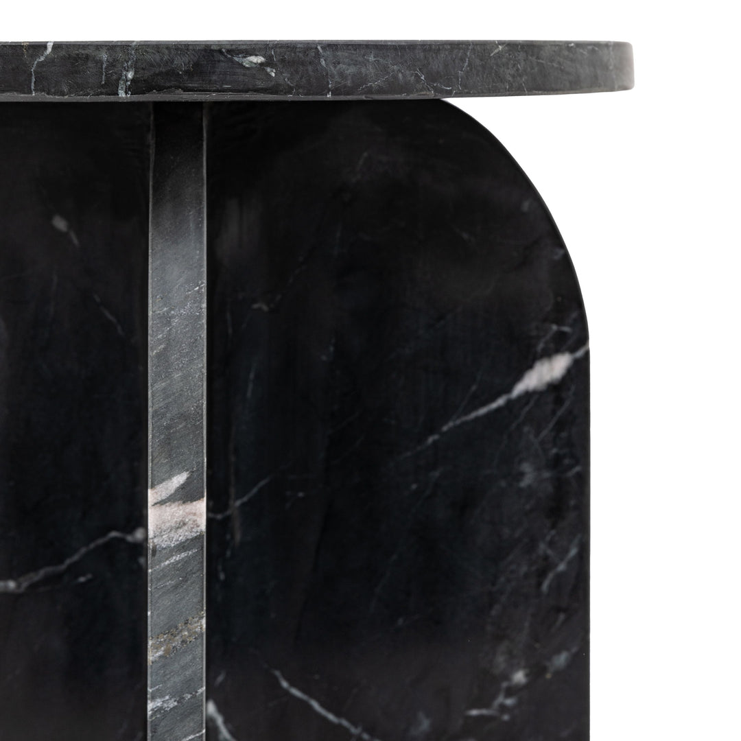 Corbin Side Table – Black Marble