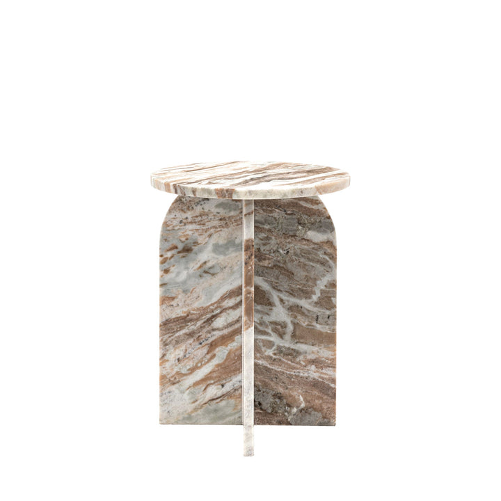 Corbin Side Table – Natural Marble