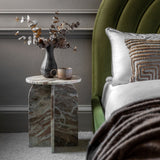 Corbin Side Table – Natural Marble – Excess Stock