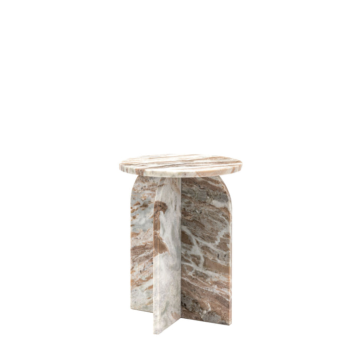 Corbin Side Table – Natural Marble