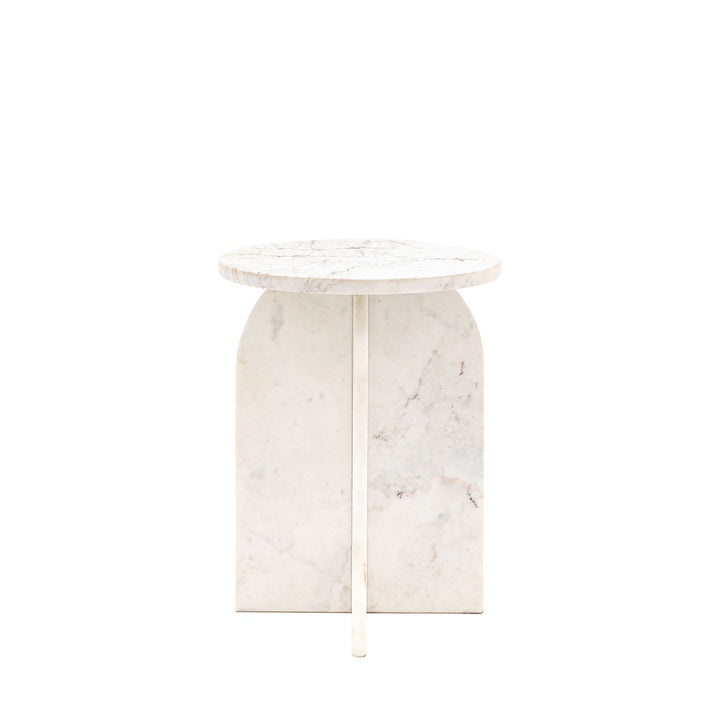 Corbin Side Table – White Marble