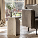 Corbin Side Table – White Marble