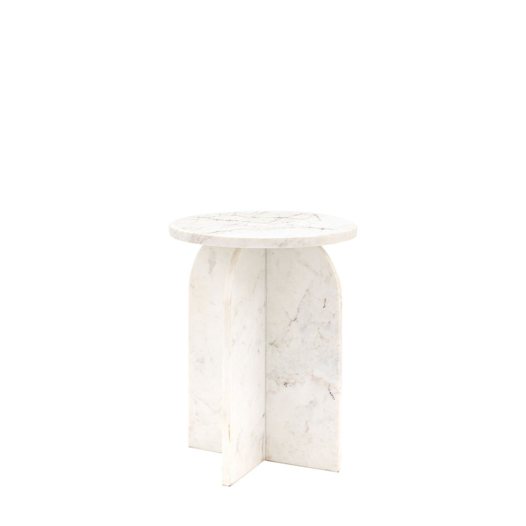 Corbin Side Table – White Marble