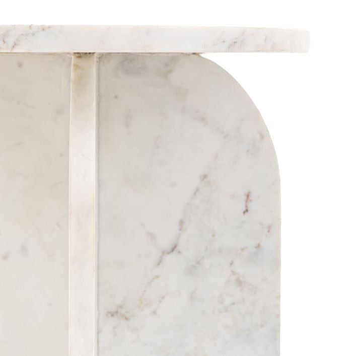 Corbin Side Table – White Marble