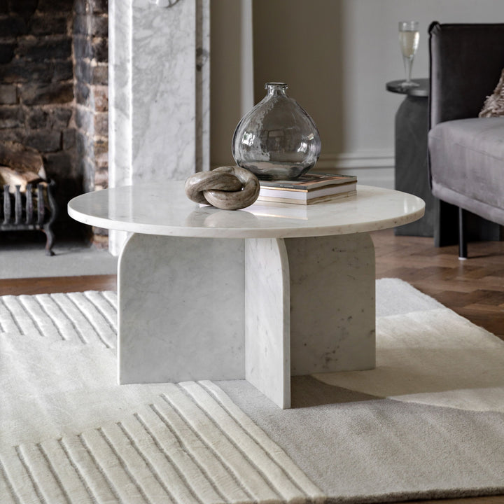 Corbin Coffee Table – White Marble