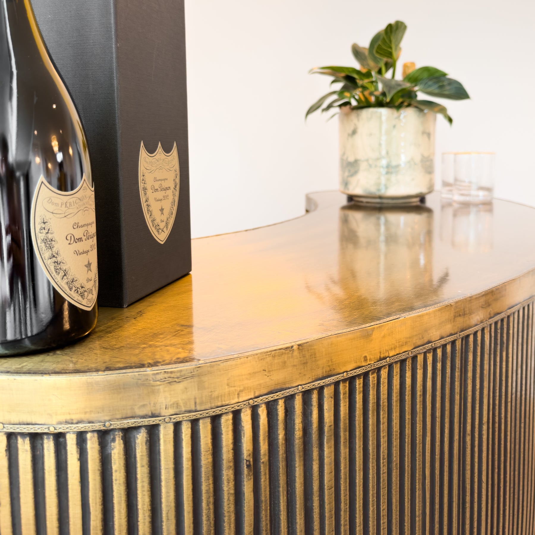 Old Ribbed Bar Coretta Ribbed Bar in Antique Gold – Shropshire Design