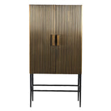 Coretta Ribbed 2 Door Cabinet – Antique Brass – Excess Stock
