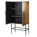 Coretta Ribbed 2 Door Cabinet – Antique Brass – Excess Stock