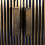 Coretta Ribbed 2 Door Cabinet – Antique Brass – Excess Stock