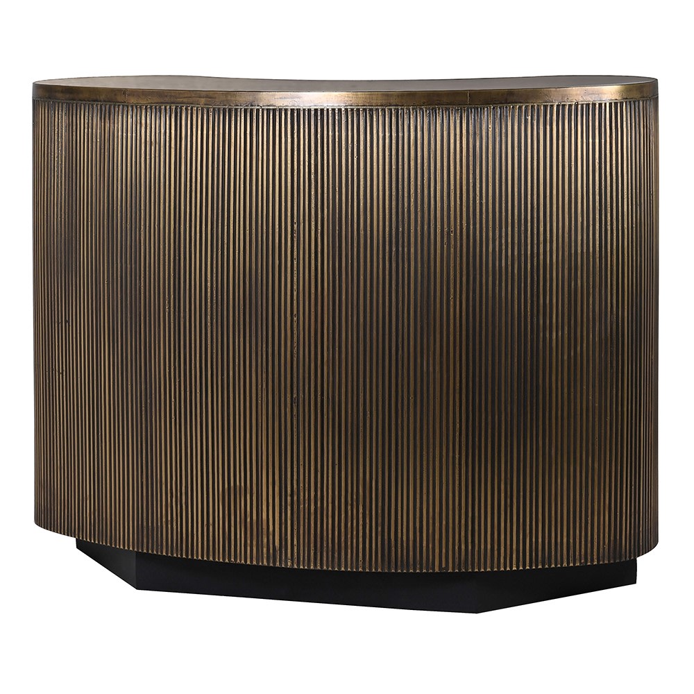 Old Ribbed Bar Coretta Ribbed Freestanding Bar in Antique Gold – Shropshire Design
