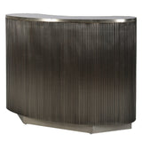 Coretta Ribbed Freestanding Bar – Burnished Silver