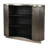 Coretta Ribbed Freestanding Bar – Burnished Silver