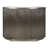 Coretta Ribbed Freestanding Bar – Burnished Silver