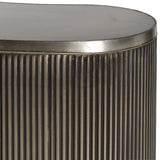 Coretta Ribbed Freestanding Bar – Burnished Silver