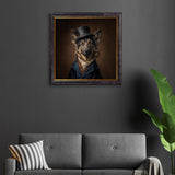 Count Von Shepherd - Gentleman German Shepherd – Oxford Square Frame