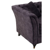 Cecilia 2-Seater Sofa – Dark Grey Velvet