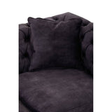Cecilia 2-Seater Sofa – Dark Grey Velvet