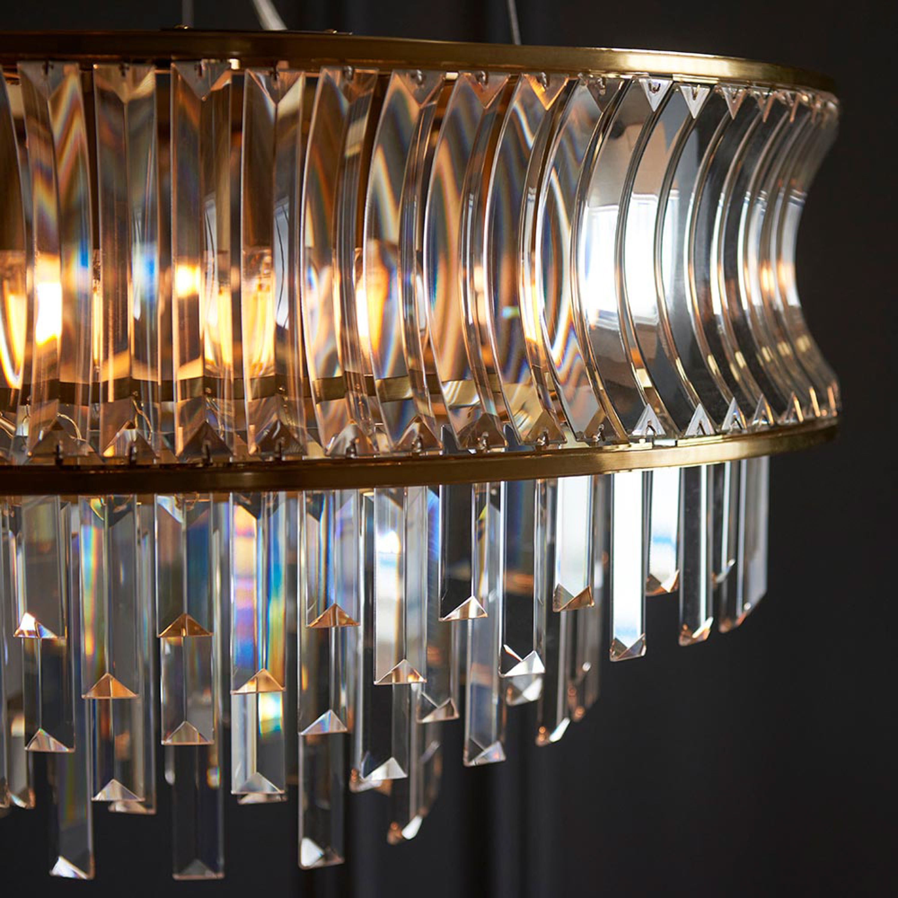 Cristallienne Pendant Light – Antique Brass