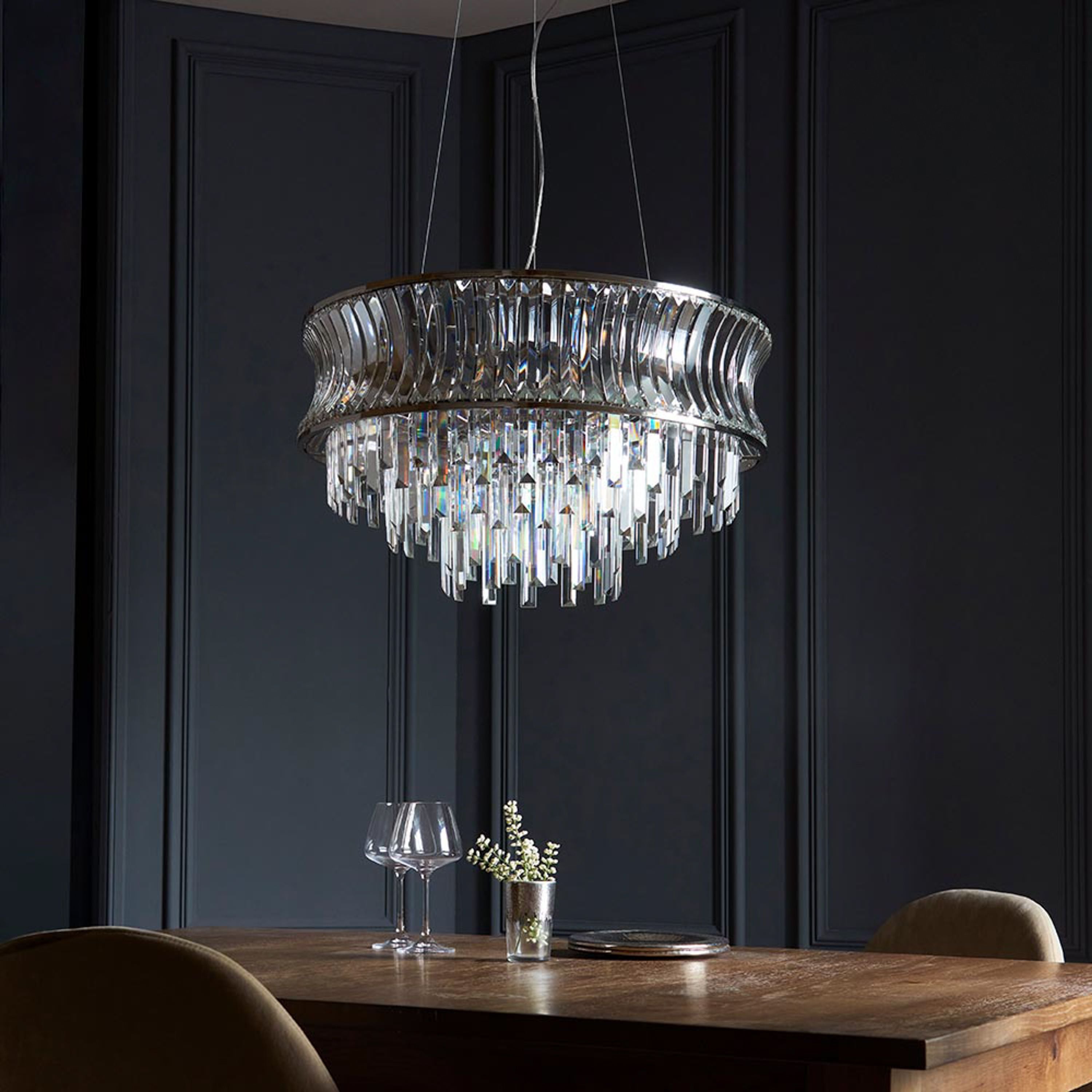 Cristallienne Pendant Light – Bright Nickel
