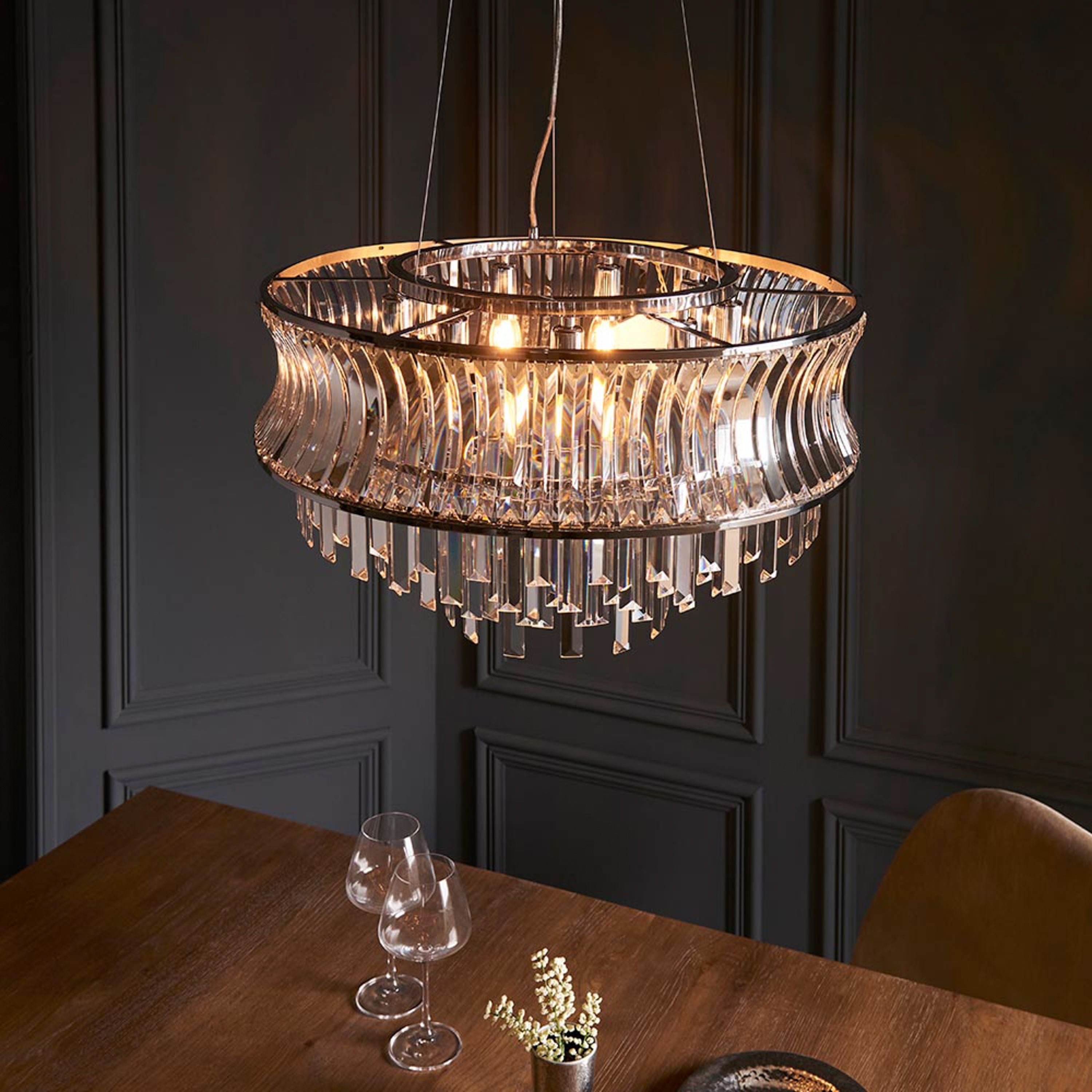 Cristallienne Pendant Light – Bright Nickel