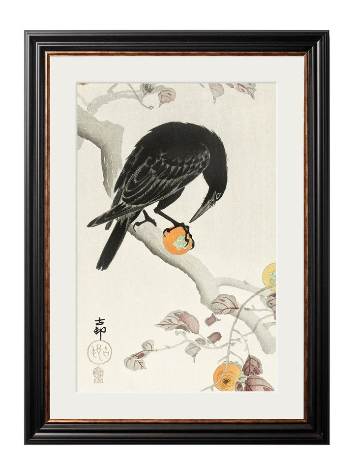 Crows by Ohara Koson – York Slim Framed Print