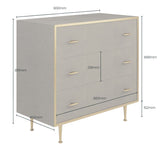 D.I. Designs Hampton Chest of Drawers – Grey