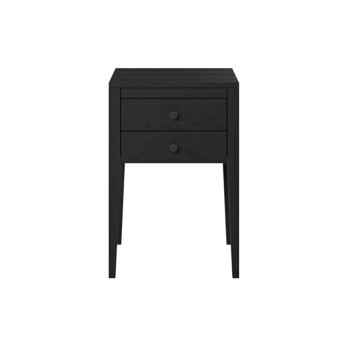 D.I. Designs Radford Bedside Table – Two Drawers – Black