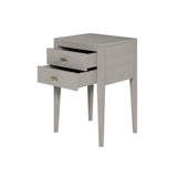 D.I. Designs Radford Bedside Table – Two Drawers – Grey