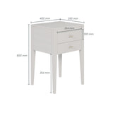 D.I. Designs Radford Bedside Table – Two Drawers – Grey