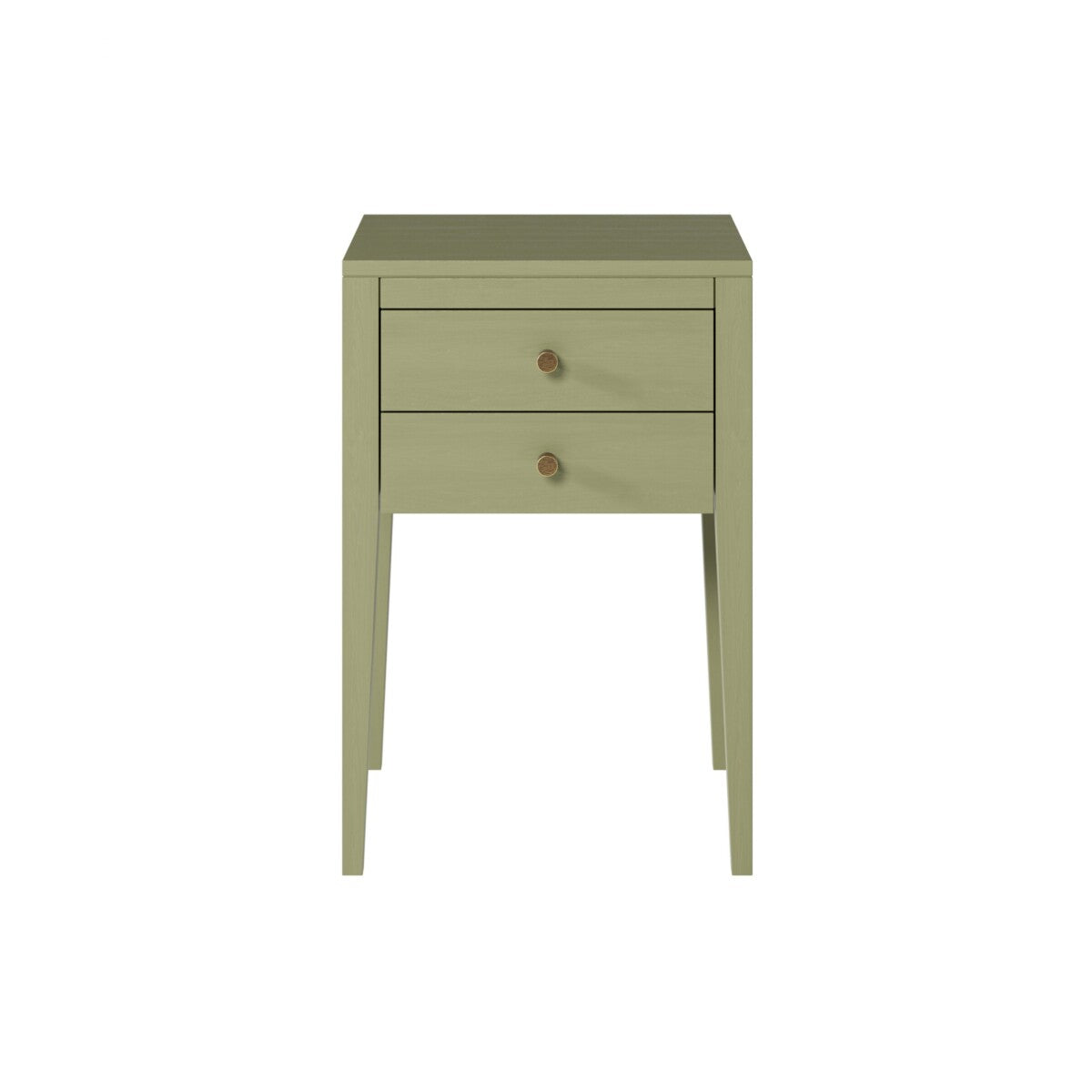 D.I. Designs Radford Bedside Table – Two Drawers – Lichen Green