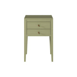 D.I. Designs Radford Bedside Table – Two Drawers – Lichen Green