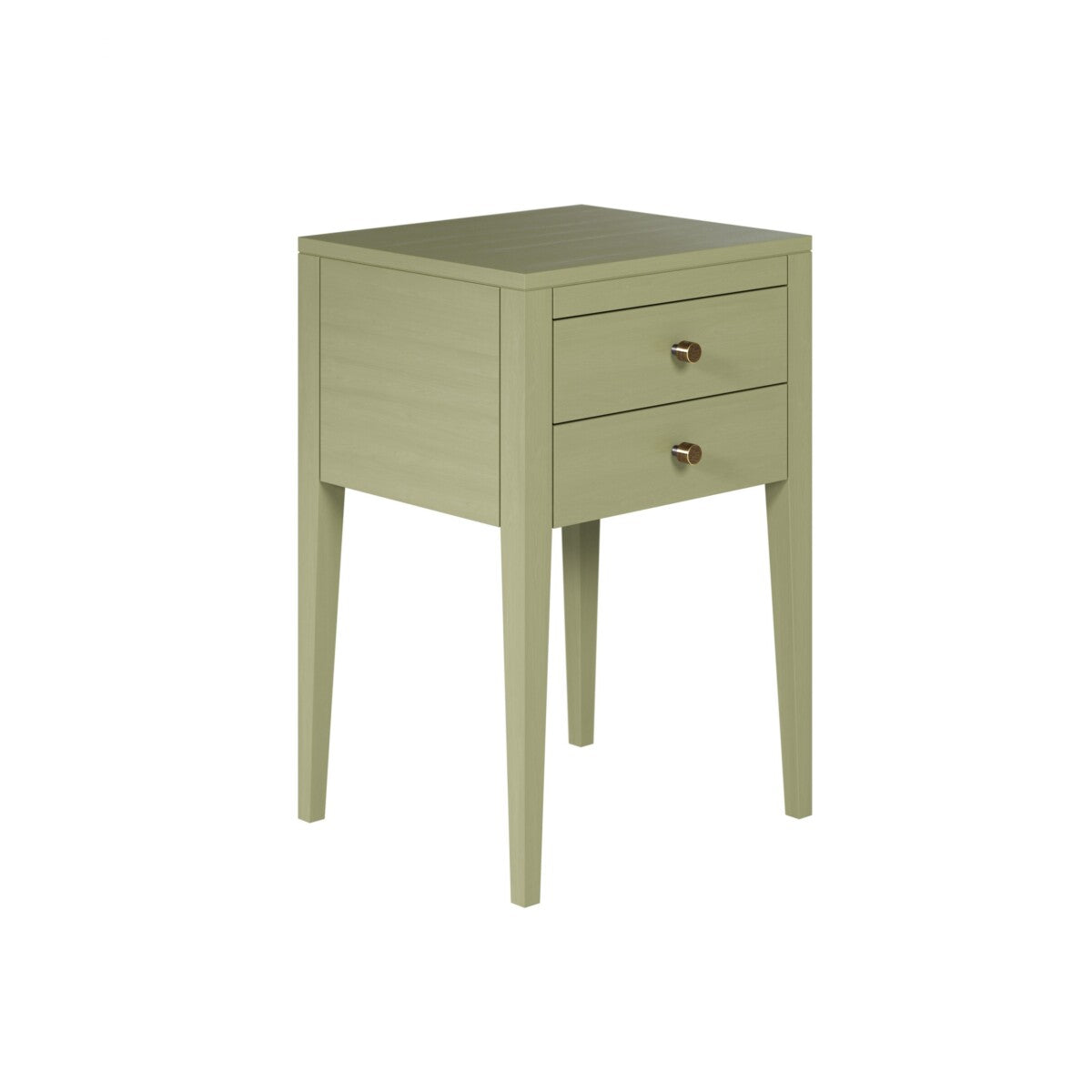 D.I. Designs Radford Bedside Table – Two Drawers – Lichen Green