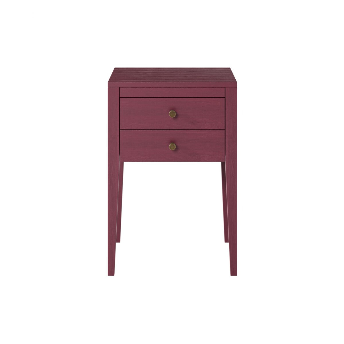 D.I. Designs Radford Bedside Table – Two Drawers – Red
