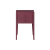 D.I. Designs Radford Bedside Table – Two Drawers – Red