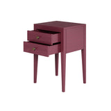 D.I. Designs Radford Bedside Table – Two Drawers – Red