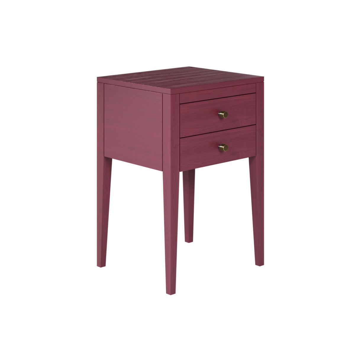 D.I. Designs Radford Bedside Table – Two Drawers – Red